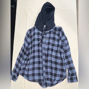 Plaid button up sweater